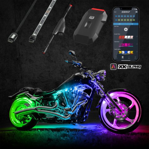 XK Glow XKchrome LED Whip Light Kits XK-WHIPB-STA Accent Lights, 1x 2nd Gen Advanced App Control Kit for 4x4 Offroad UTV ATV thumbnail 1