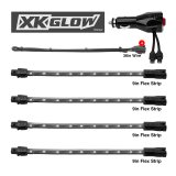 XK Glow LED Undercar Light Kits XK041004-G Green - 4x8-in. Single Color XKGLOW UnderglowLED Accent Car/Truck Kit thumbnail 9