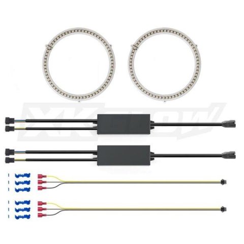 XK Glow XKchrome LED RGB Switchback Halo Kits with Smartphone App XK042008-60 Kit, Halo, App, RBG, LED, 60mm, Universal, Kit thumbnail 2