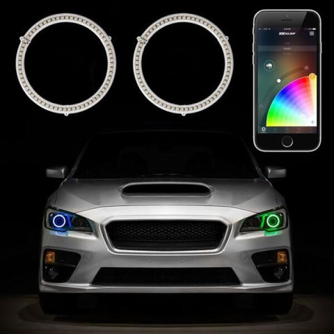 XK Glow XKchrome LED RGB Switchback Halo Kits with Smartphone App XK042008-60 Kit, Halo, App, RBG, LED, 60mm, Universal, Kit thumbnail 3