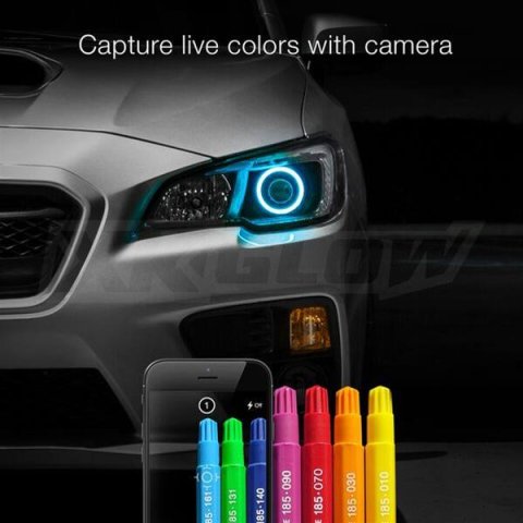 XK Glow XKchrome LED RGB Switchback Halo Kits with Smartphone App XK042008-60 Kit, Halo, App, RBG, LED, 60mm, Universal, Kit thumbnail 7