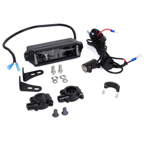 XK Glow Off-Road Motorcycle Headlight Kits XK-DB Assembly, Rectangle, LED, Mounts on 0.875 diameter motorcycle handle, Kit thumbnail 3