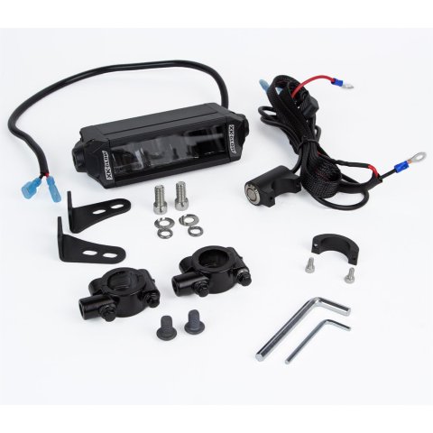 XK Glow Off-Road Motorcycle Headlight Kits XK-DB Assembly, Rectangle, LED, Mounts on 0.875 diameter motorcycle handle, Kit thumbnail 6