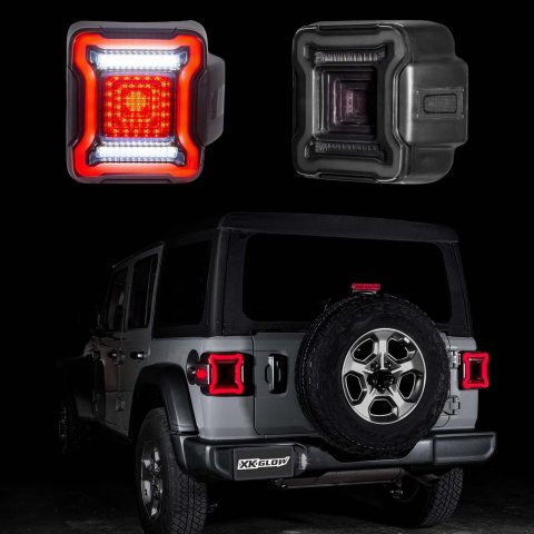 XK Glow Taillight Assemblies XK041027 Jeep JL LED with Smoked Lens thumbnail 2