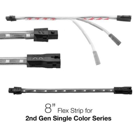 XK Glow LED Strips XK-2P-S-8-G GREEN - 2nd Gen Single Color 8in Flex Strip Single Color