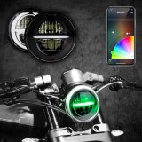 XK Glow XKchrome LED Motorcycle Headlight Kits XK-5IN-KIT-B Assembly, Headlight, Clear Lens, Black Housing, 5.750 in. Diameter, Controller, On/Off Switch, Kit thumbnail 2