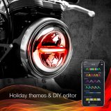 XK Glow XKchrome LED Motorcycle Headlight Kits XK-5IN-KIT-B Assembly, Headlight, Clear Lens, Black Housing, 5.750 in. Diameter, Controller, On/Off Switch, Kit thumbnail 3
