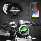 XK Glow XKchrome LED Motorcycle Headlight Kits XK-5IN-KIT-B Assembly, Headlight, Clear Lens, Black Housing, 5.750 in. Diameter, Controller, On/Off Switch, Kit thumbnail 4