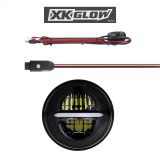 XK Glow XKchrome LED Motorcycle Headlight Kits XK-5IN-KIT-B Assembly, Headlight, Clear Lens, Black Housing, 5.750 in. Diameter, Controller, On/Off Switch, Kit thumbnail 5