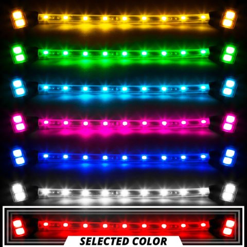 XK Glow LED Undercar Light Kits XK041004-R Accent Lights, Kit, Red, Waterproof, Four Lights, Kit thumbnail 7