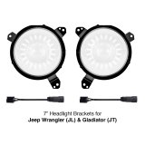XK Glow Headlight Mounting Kits for 2020-2021 GLADIATOR, 2018-2021 WRANGLER - XK-MNT-JL Brackets, Universal 7 in. Headlamp, Wiring Harness Adapters, Jeep, JL, JT, Kit thumbnail 2