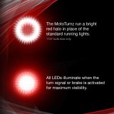 XK Glow Motorcycle LED Turn Signals XK1156B-R-C Rear Signal Kit - 1156 Bullet Style Clear Lenses thumbnail 3