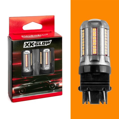 XK Glow Light Bulbs XK3156-A 2pc Amber 3156 Auto Bulb thumbnail 1