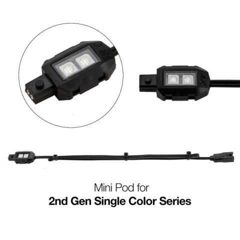 XK Glow LED Pods XK-2P-P-B BLUE - 2nd Gen Single Color Ultra Bright Compact Pod thumbnail 3
