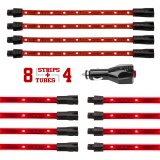 XK Glow LED Undercar Light Kits XK041005-R Red - 8x24-in. Tube + 4x8-in. Strip Single Color XKGLOW UnderglowLED Accent Car/Truck Kit thumbnail 8