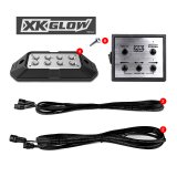 XK Glow Emergency Strobe Lights XK052001-4W 4pc w/ Traffic Modes Ultra Bright LEDs Multiple modes + Solid On -White thumbnail 8