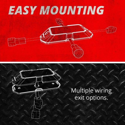 XK Glow Emergency Strobe Lights XK052001-8W 8pc w/ Traffic Modes Ultra Bright LEDs Multiple modes + Solid On - White thumbnail 6