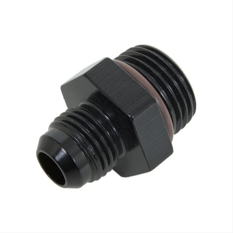 FAST AN to O-Ring SAE Fittings 54023B-1 Fitting, Adapter, Straight Cut, Straight, Aluminum, Black Anodized, -6 AN, -8 AN, Each thumbnail 2