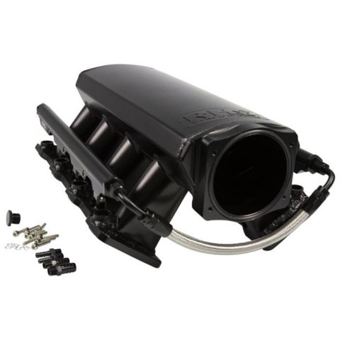 FAST LS Cathedral Port Sheet Metal Intake Manifolds 10902 Manifold, Fabricated, Aluminum, Black Anodized, uses 102mm Throttle Body, Port, with Fuel Rails, Chevy, LS1/LS2/LS6/LQ4/LQ9/LM7, Each thumbnail 1