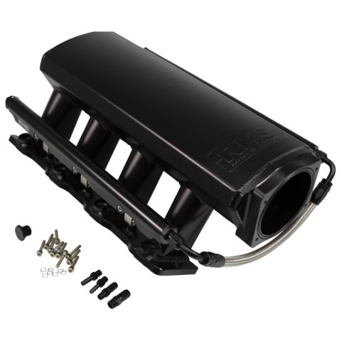 FAST LS Cathedral Port Sheet Metal Intake Manifolds 10902 Manifold, Fabricated, Aluminum, Black Anodized, uses 102mm Throttle Body, Port, with Fuel Rails, Chevy, LS1/LS2/LS6/LQ4/LQ9/LM7, Each thumbnail 4