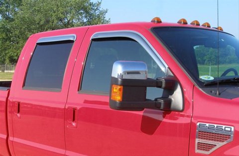 Stampede Tape-Onz Sidewind Deflectors 6251-8 Side Window Visor VentVisor - 4pc Chrome Dodge Ram 1500, Ram 1500 2009-2017 thumbnail 2