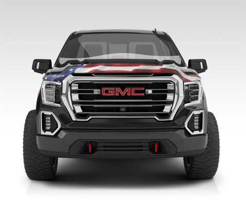 Stampede Vigilante Premium Hood Protectors 3022-41 Bugsheild, HS Flag 2019-2019 GMC Sierra 1500 thumbnail 1