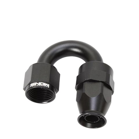 Snow Performance Hose Ends SNF-60818 -8 AN 180 Degree PTFE End (Black)