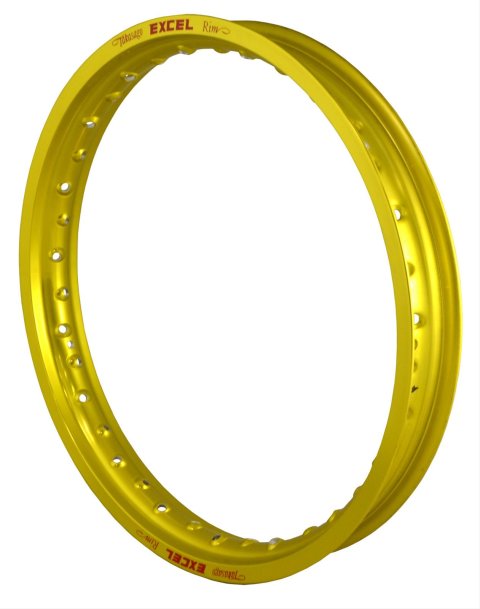 Excel Takasago Rims 30-2348 Motorcycle Rim, Aluminum, Gold Anodized, 14 in. x 1.60 in., Rear, 32-Spoke, Each thumbnail 2