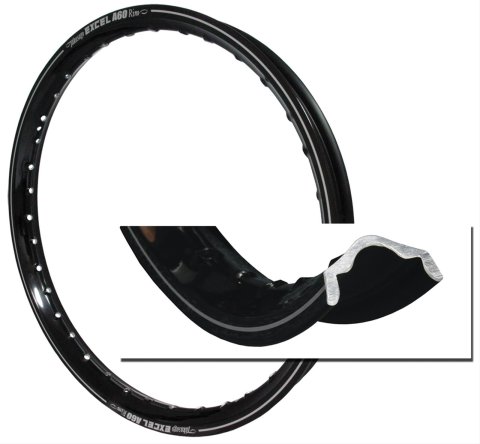 Excel A60 Rims 30-9302 Rim, Aluminum, Black Anodized, 21 in. x 1.600 in., 36-Spoke, Front, Each thumbnail 5