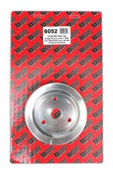 Trans-Dapt Performance Aluminum Crankshaft Pulleys 6052 Pulley, V-Belt, 1-Groove, Aluminum, Polished, Chevy, Small Block, Short Pump, Each thumbnail 1