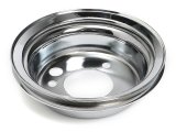 Trans-Dapt Performance Steel Crankshaft Pulleys 9817 Pulley, V-Belt, 1-Groove, 6.8 in., Steel, Chrome, Chevy, Big Block, Short Pump, Each thumbnail 2