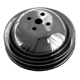 Trans-Dapt Performance Powdercoated Pulleys 8615 Water Pump Pulley, Steel, 2-Groove, 6.3 in. Dia., Satin Black Powdercoat, Chevy, Big Block, Short Pump, Each thumbnail 1