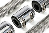 Trans-Dapt Performance Stainless Steel Radiator Hose Kits 8207 Hose, Steel, Polished, 48 in. Length, with 1.25 in., 1.50 in. Adapter Ends, Chrome, Each thumbnail 2