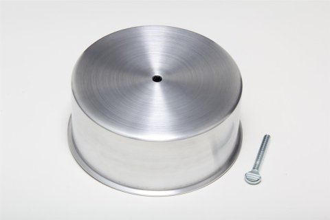 Trans-Dapt Performance Carburetor Caps 2007 Cover, Aluminum, Natural, 5 1/8 in. Air Horn Diameter, Each