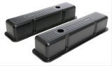 Trans-Dapt Performance Products Valve Covers 8677 CHEVY 350 LOGO TALL ASPHALT BLACK POWDER COATED VALVE COVERS thumbnail 2