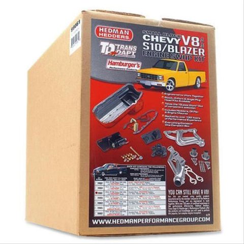Trans-Dapt Performance Swap-In-A-Box Complete Engine Swap Kits 41010 Kit, Elite Series Headers, Motor Mounts, Oil Pan, Gaskets, Hardware, Chevy, 1986-00 Small Block, TH350, 700R4, T56, Kit