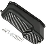 Trans-Dapt Performance Products Oil Pans 7426 Pan, Pan Black Finned Aluminum SBC 305-350 1980-85 thumbnail 1