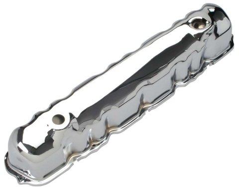 Trans-Dapt Performance Chrome Valve Covers 9338 Cover, Stock Height, Steel, Chrome, Plain, Ford, 144/170/200/250, Each thumbnail 3