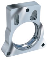Trans-Dapt Performance Swirl-Torque TBI Spacers 2564 Throttle Body Spacer, Swirl-Torque, Aluminum, Natural, 1 in., Chevy, GMC, Pickup/SUV/Van, Each thumbnail 4