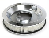 Trans-Dapt Performance Aluminum Air Cleaners 6706 Cleaner Assembly; Cleaner; Finned; Round; Polished; 14 in.; 5 1/8 in. Neck; Use Filter PN[211 thumbnail 1