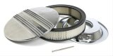 Trans-Dapt Performance Aluminum Air Cleaners 6706 Cleaner Assembly; Cleaner; Finned; Round; Polished; 14 in.; 5 1/8 in. Neck; Use Filter PN[211 thumbnail 2