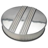 Trans-Dapt Performance Aluminum Air Cleaners 6706 Cleaner Assembly; Cleaner; Finned; Round; Polished; 14 in.; 5 1/8 in. Neck; Use Filter PN[211 thumbnail 3