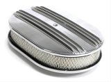 Trans-Dapt Performance Aluminum Air Cleaners 6026 Cleaner Assembly; Cleaner; Finned; Oval; Polished; 8 3/8 x 12 in.; 5 1/8 in. Neck; Use Filter thumbnail 2