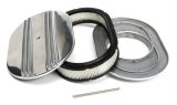 Trans-Dapt Performance Aluminum Air Cleaners 6026 Cleaner Assembly; Cleaner; Finned; Oval; Polished; 8 3/8 x 12 in.; 5 1/8 in. Neck; Use Filter thumbnail 4