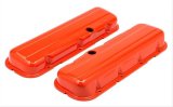 Trans-Dapt Performance Products Valve Covers 9998 Covers, Short, Steel, Orange Powdercoated, Baffled, Chevrolet, Big Block, Pair thumbnail 2