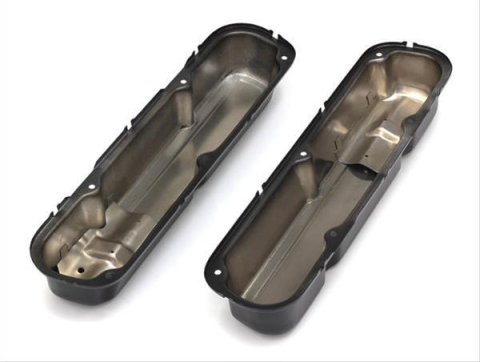Trans-Dapt Performance Products Valve Covers 8614 SB MOPAR ASPHALT BLACK POWDER COATED VALVE COVERS