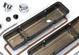 Trans-Dapt Performance PerfectMatch Powdercoated Engine Dress-Up Kits 3055 Kit, PerfectMatch, Steel, Asphalt Black Powdercoated, Chevy, Small Block, Kit thumbnail 3