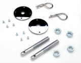 Trans-Dapt Performance Products Hood Pin Replacement Components 4051 Pins, Hairpin-Style, Steel, Chrome Plated, Two Pins, Two Scuff Plates, Kit thumbnail 1