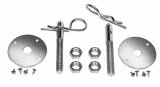 Trans-Dapt Performance Products Hood Pin Replacement Components 4051 Pins, Hairpin-Style, Steel, Chrome Plated, Two Pins, Two Scuff Plates, Kit thumbnail 3