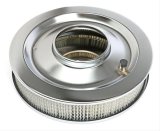 Trans-Dapt Performance Chrome Air Cleaners 2146 Filter Assembly, 14 in. Diameter, Round, Flat Base, Steel, Chrome, 3 in. Filter Height, Each thumbnail 1